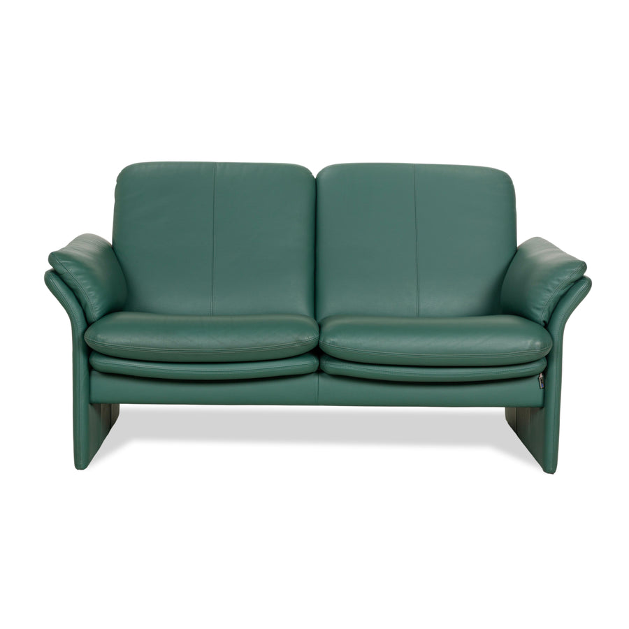 Erpo City Leder Zweisitzer Grün Sofa Couch manuelle Funktion