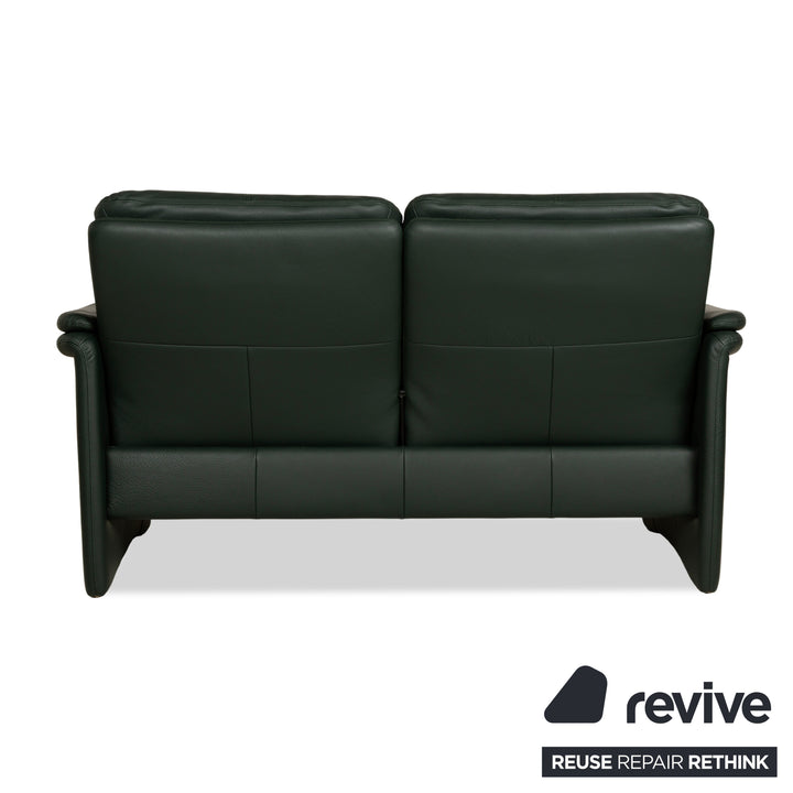 Erpo City Leather Two-Seater Green Sofa Couch Manual Function