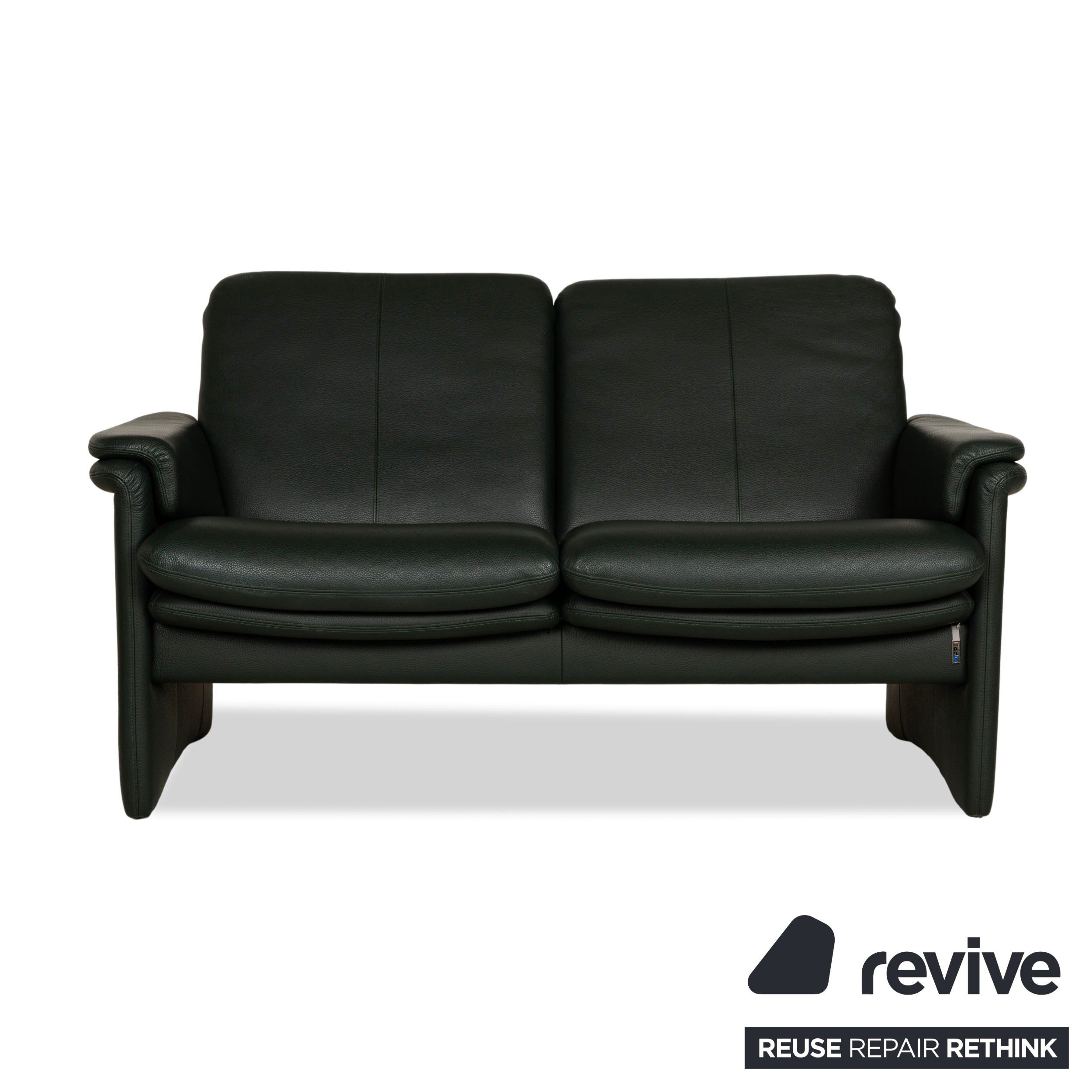 Erpo City Leder Zweisitzer Grün Sofa Couch manuelle Funktion