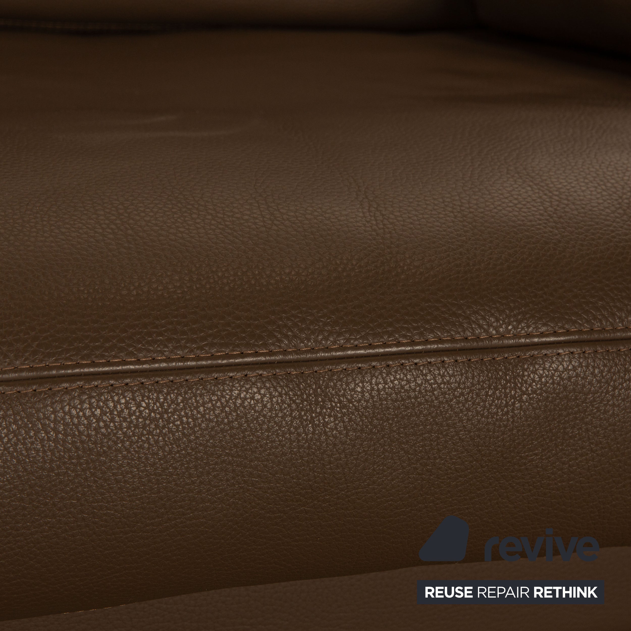 Erpo CL 100 Leder Dreisitzer Braun Sofa Couch inkl. Kopfstütze