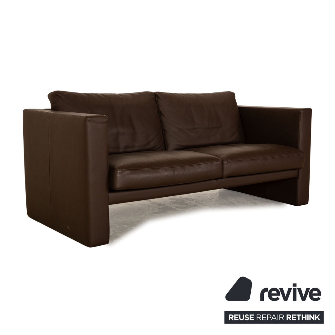 Erpo CL 100 Leather Three-Seater Brown Sofa Couch