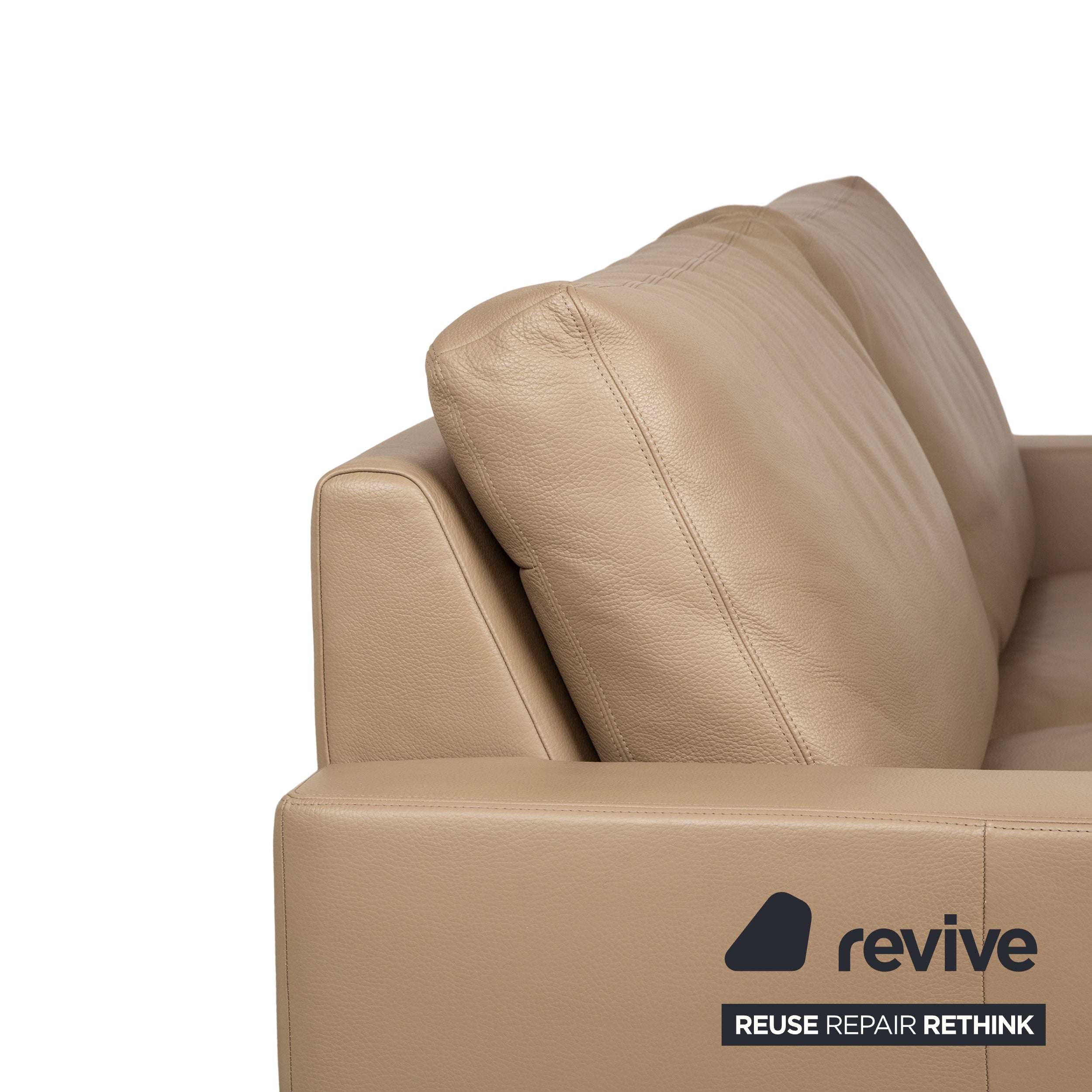 Canapé trois places Erpo CL 100 en cuir crème