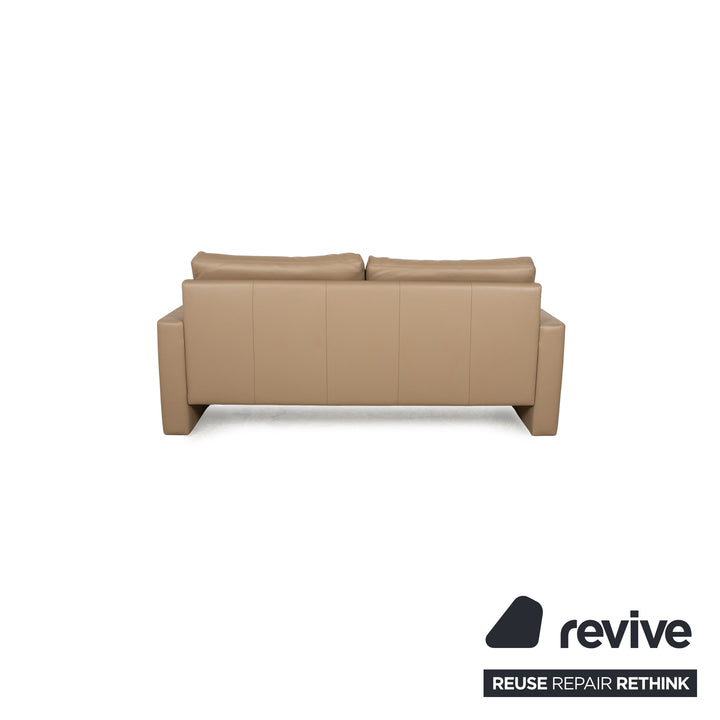 Erpo CL 100 leather three-seater cream sofa couch