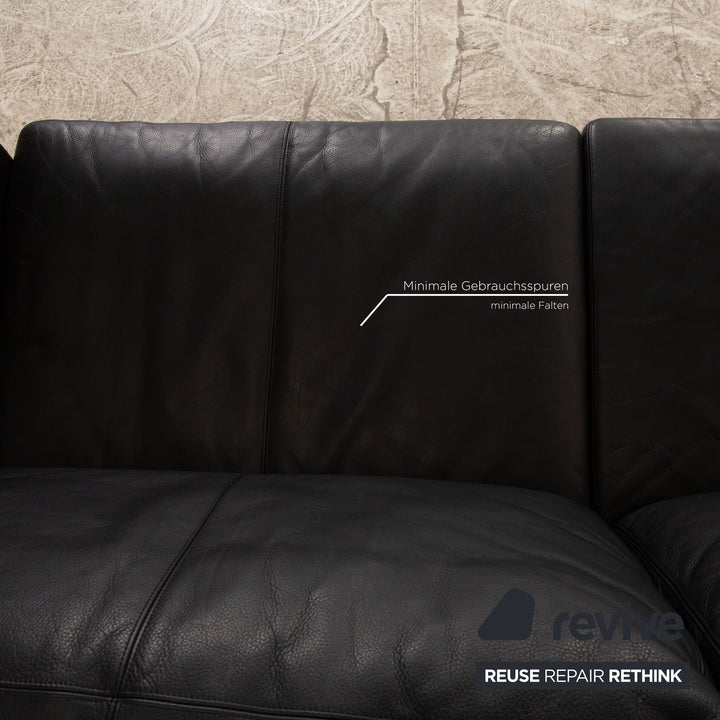 Erpo CL 100 Leder Dreisitzer Schwarz