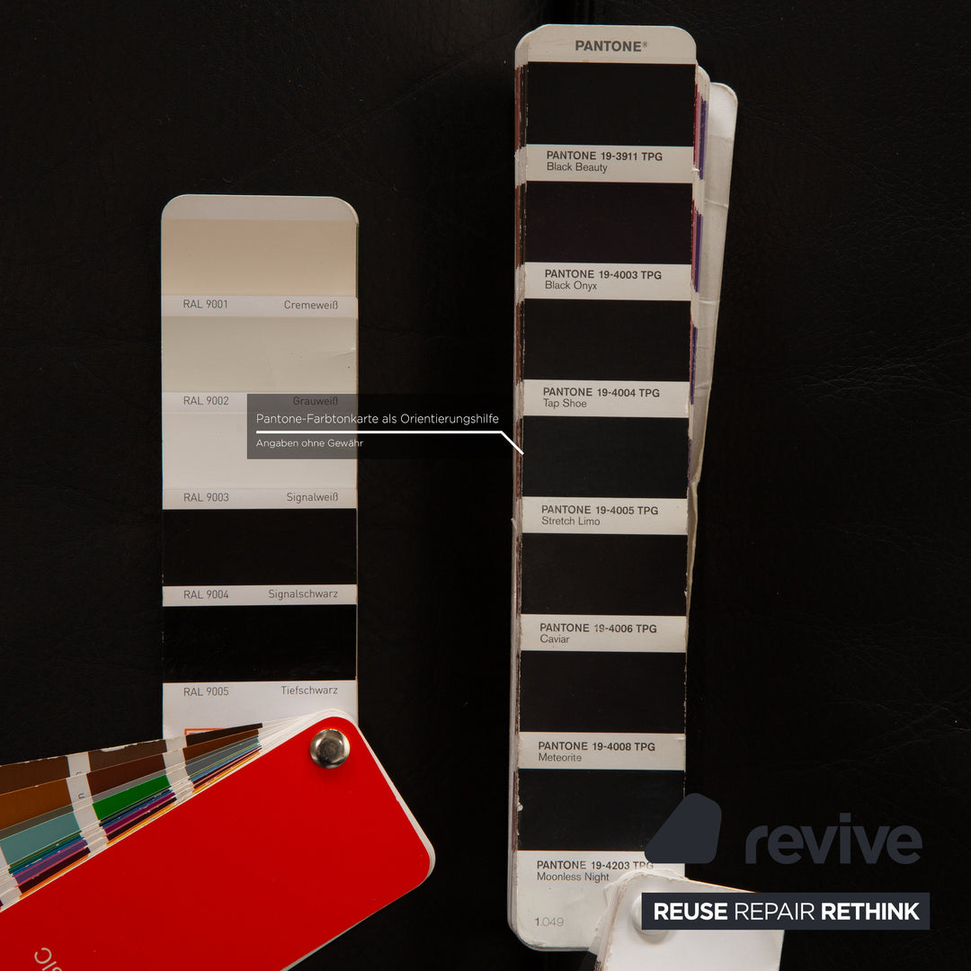 Erpo CL 100 Leder Dreisitzer Schwarz