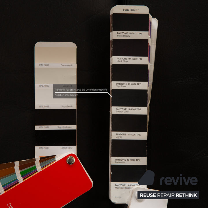 Erpo CL 100 Leder Dreisitzer Schwarz