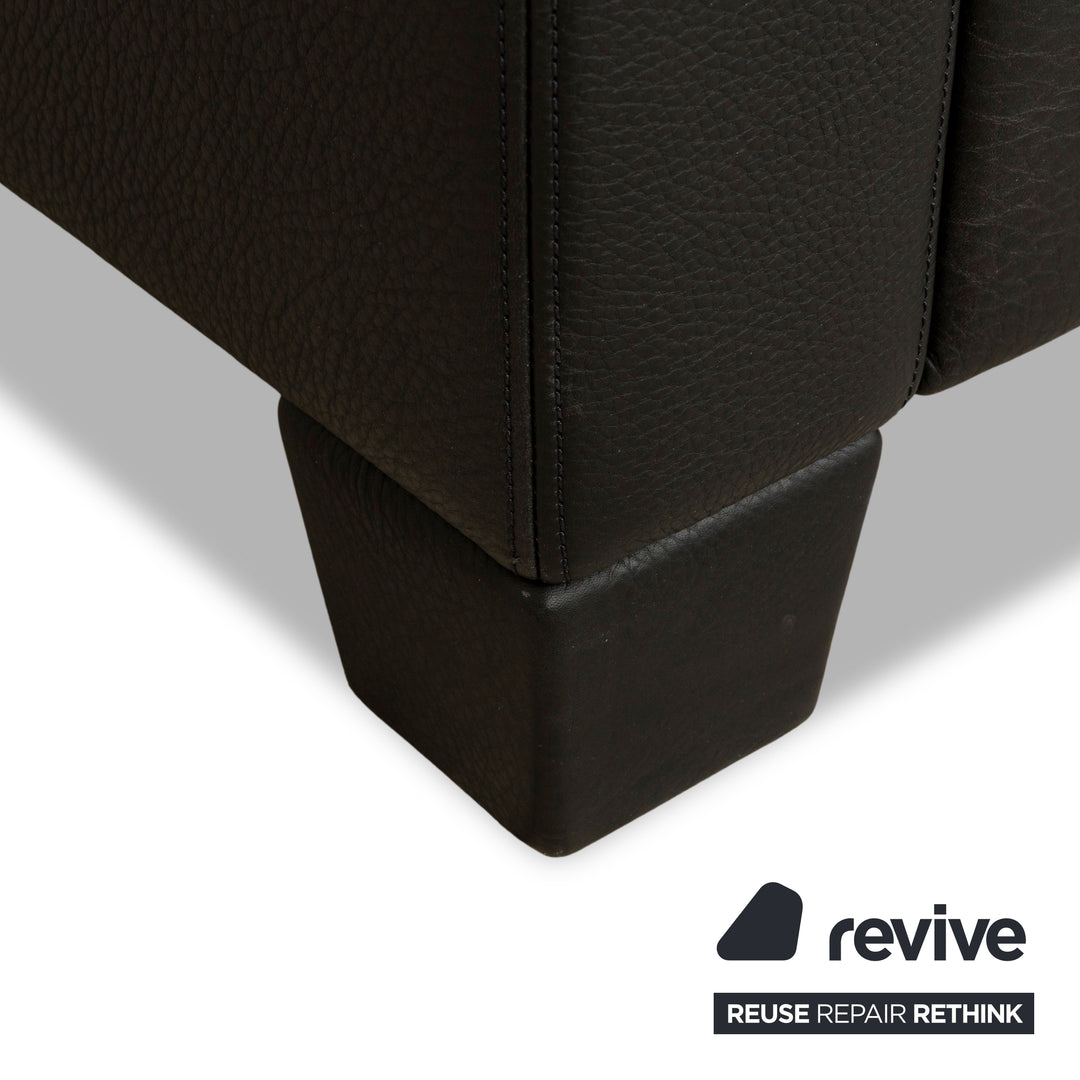Erpo CL 100 Leder Dreisitzer Schwarz Sofa Couch