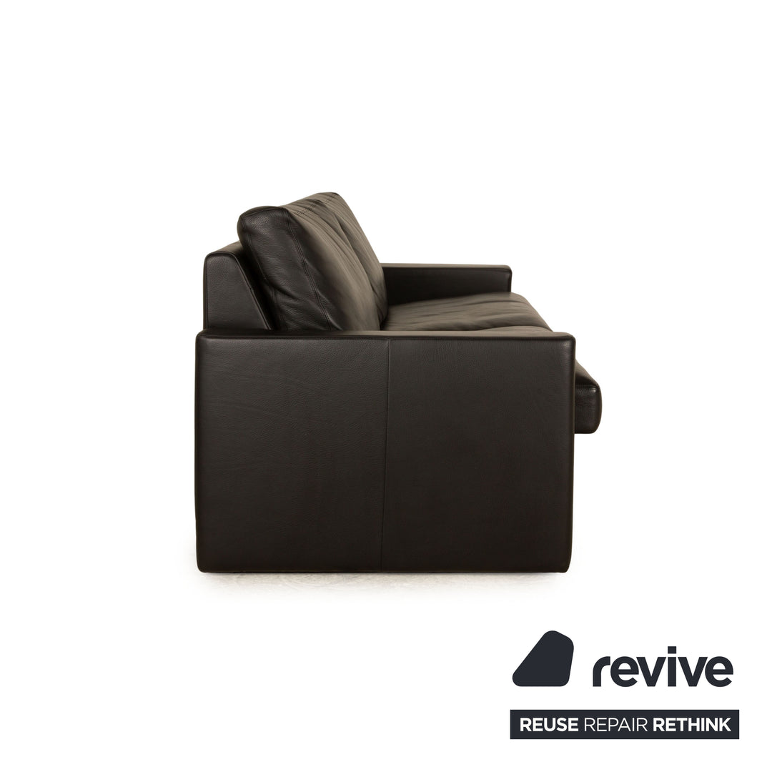 Erpo CL 100 Leder Dreisitzer Schwarz Sofa Couch