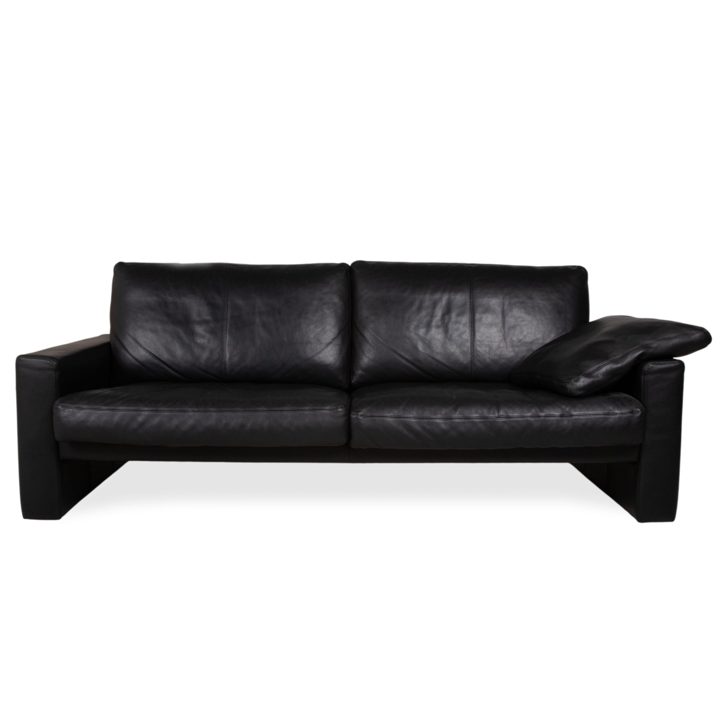 Canapé trois places Erpo CL 100 en cuir noir