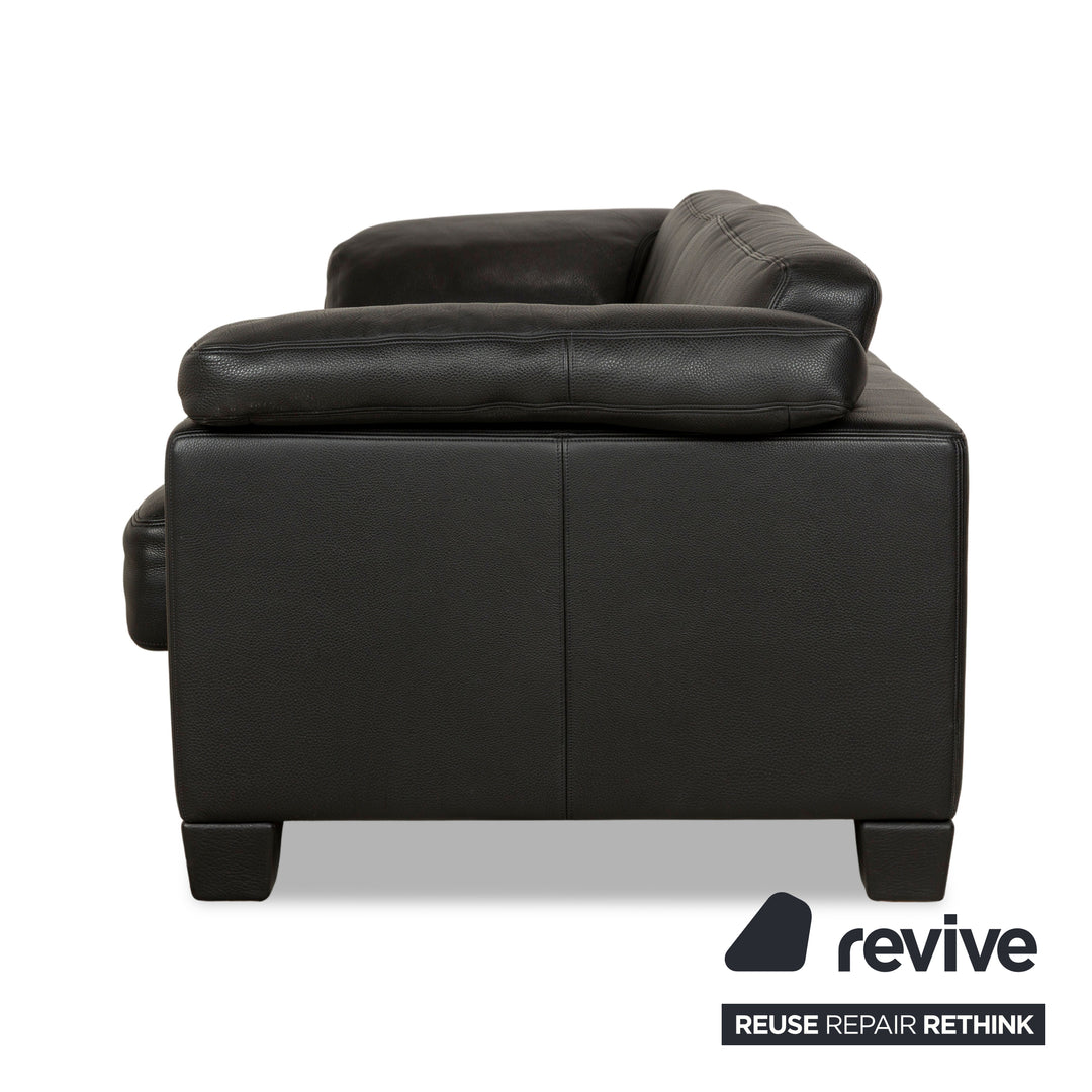 Erpo CL 100 Leder Dreisitzer Schwarz Sofa Couch