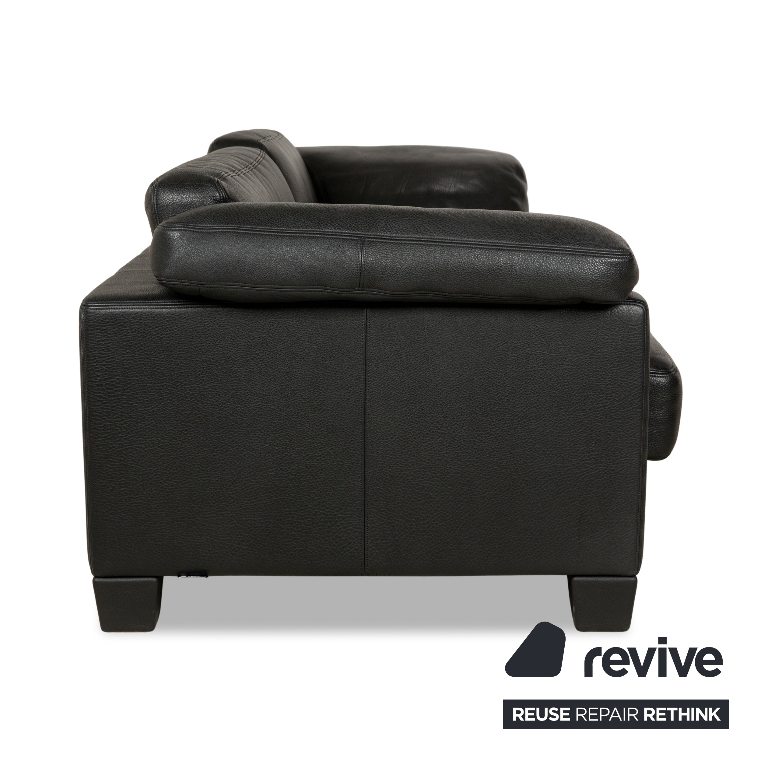 Erpo CL 100 Leder Dreisitzer Schwarz Sofa Couch