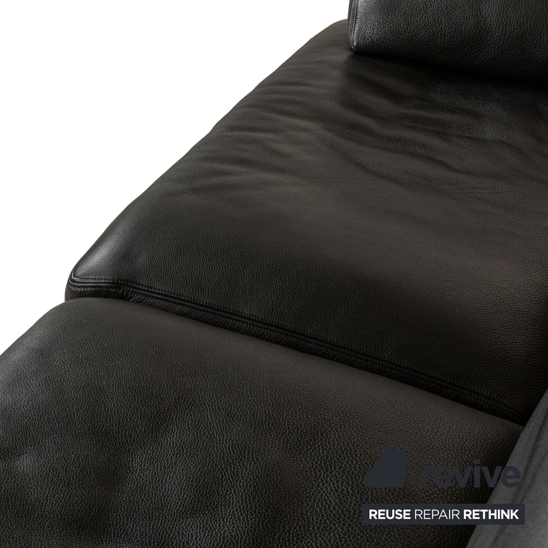 Erpo CL 100 Leder Dreisitzer Schwarz Sofa Couch