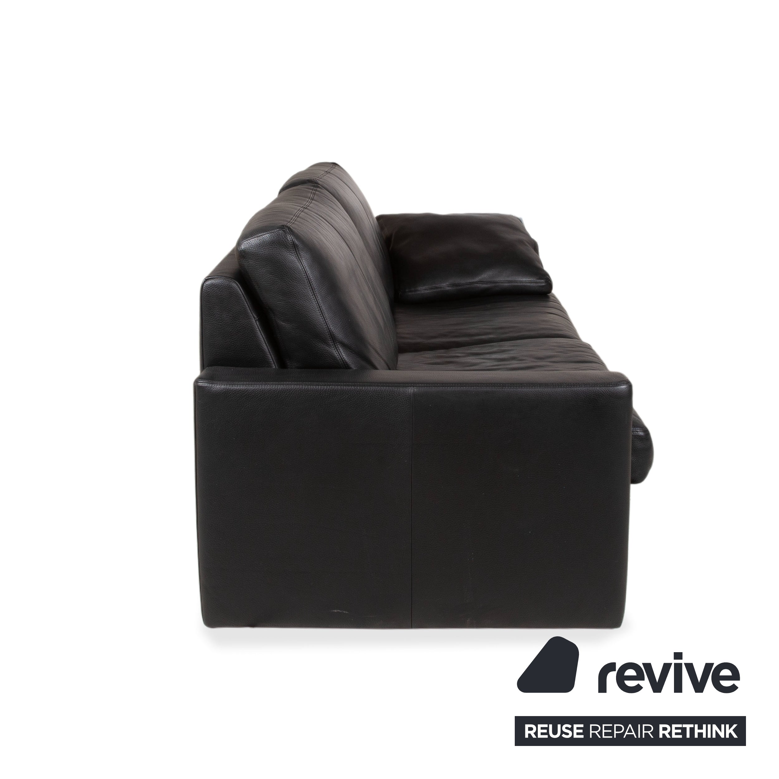 Canapé trois places Erpo CL 100 en cuir noir