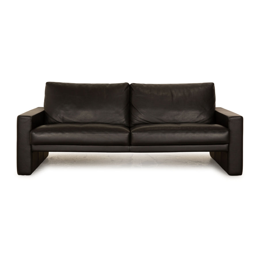 Erpo CL 100 Leather Three Seater Black Sofa Couch