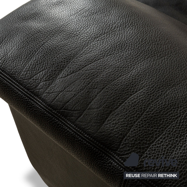 Erpo CL 100 Leder Dreisitzer Schwarz Sofa Couch