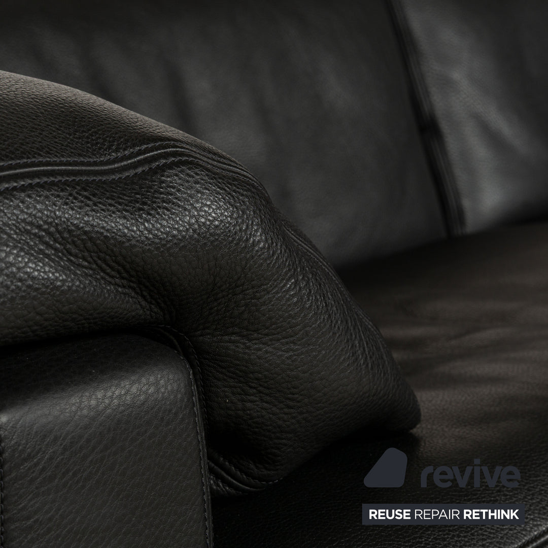 Erpo CL 100 Leder Dreisitzer Schwarz Sofa Couch