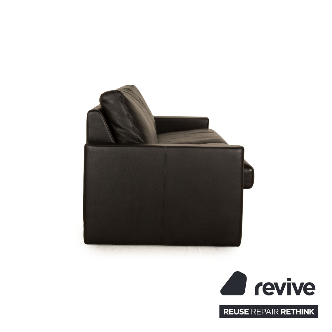 Erpo CL 100 Leder Dreisitzer Schwarz Sofa Couch