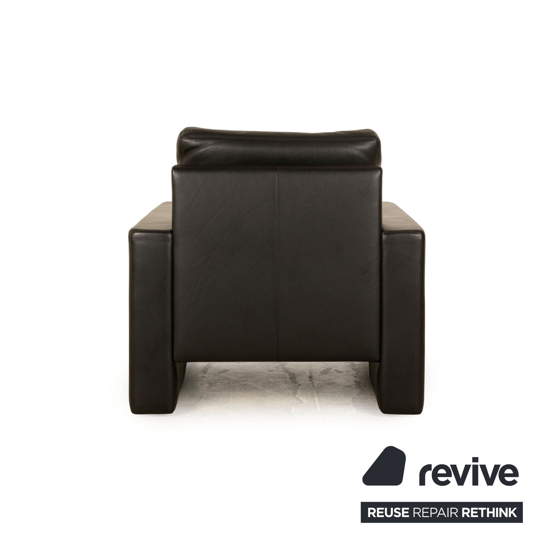 Erpo CL 100 leather armchair black