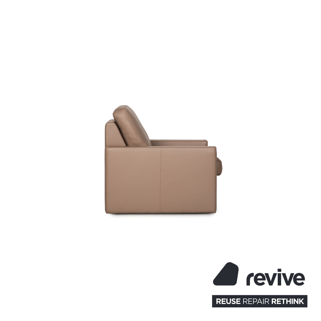 Erpo CL 100 Leder Sofa Garnitur Beige Zweisitzer Sessel Sofa Couch