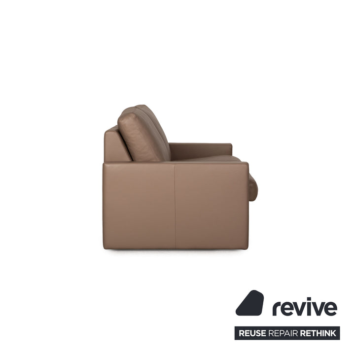 Erpo CL 100 Leder Sofa Garnitur Beige Zweisitzer Sessel Sofa Couch