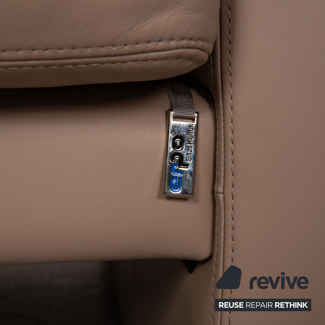 Erpo CL 100 Leder Sofa Garnitur Beige Zweisitzer Sessel Sofa Couch