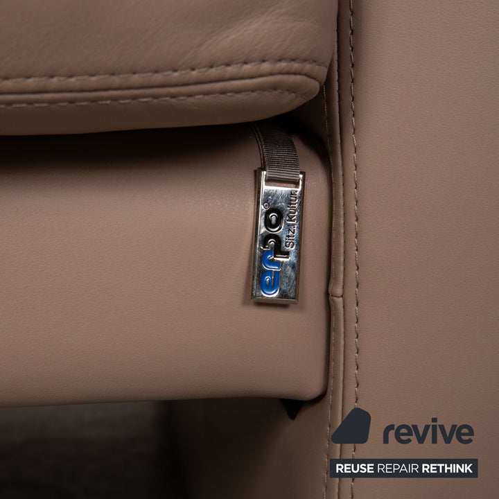 Erpo CL 100 Leder Sofa Garnitur Beige Zweisitzer Sessel Sofa Couch