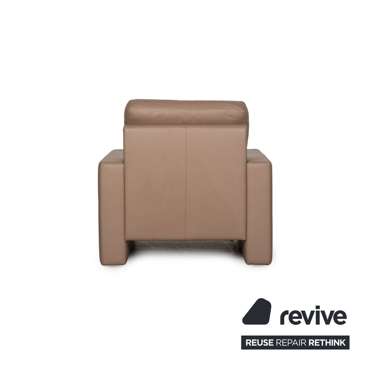 Erpo CL 100 Leder Sofa Garnitur Beige Zweisitzer Sessel Sofa Couch