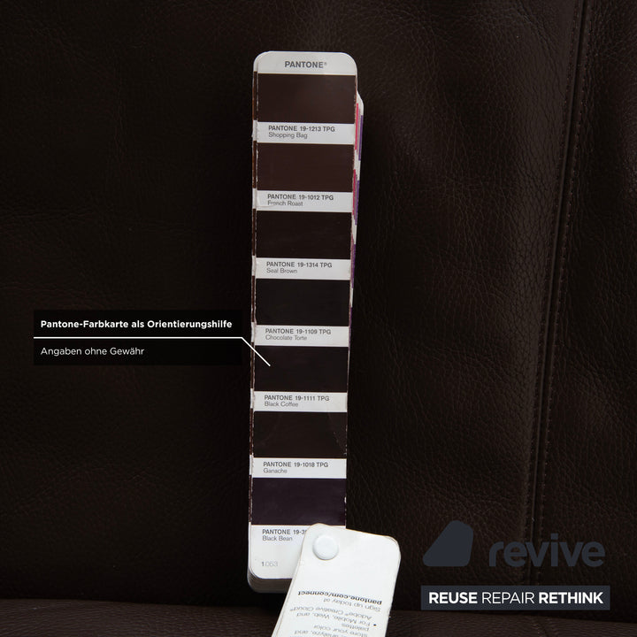 Canapé deux places en cuir marron Erpo CL 100