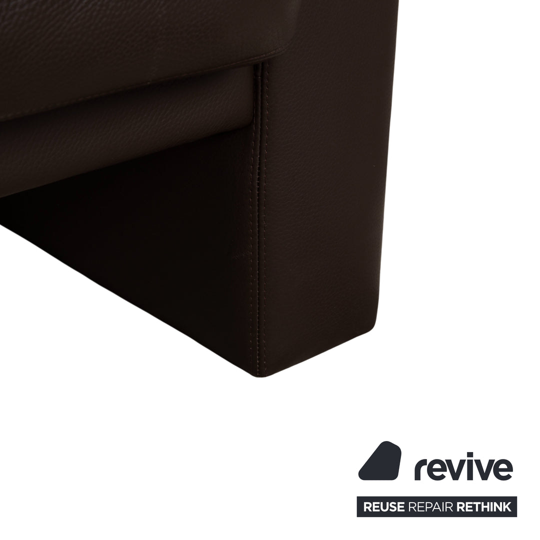Erpo CL 100 Leather Two-Seater Brown Sofa Couch