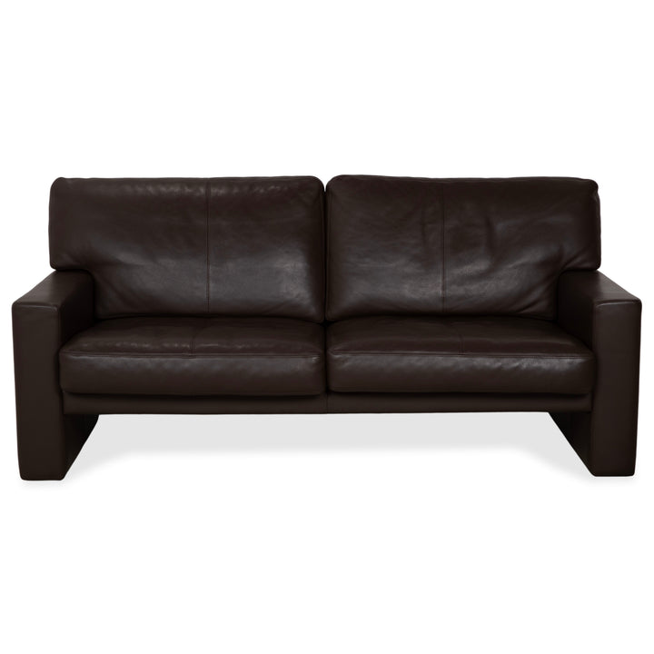 Erpo CL 100 Leather Two-Seater Brown Sofa Couch