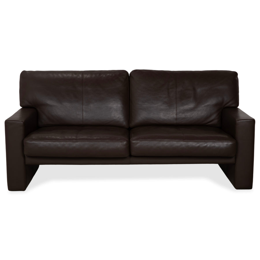 Erpo CL 100 Leather Two-Seater Brown Sofa Couch