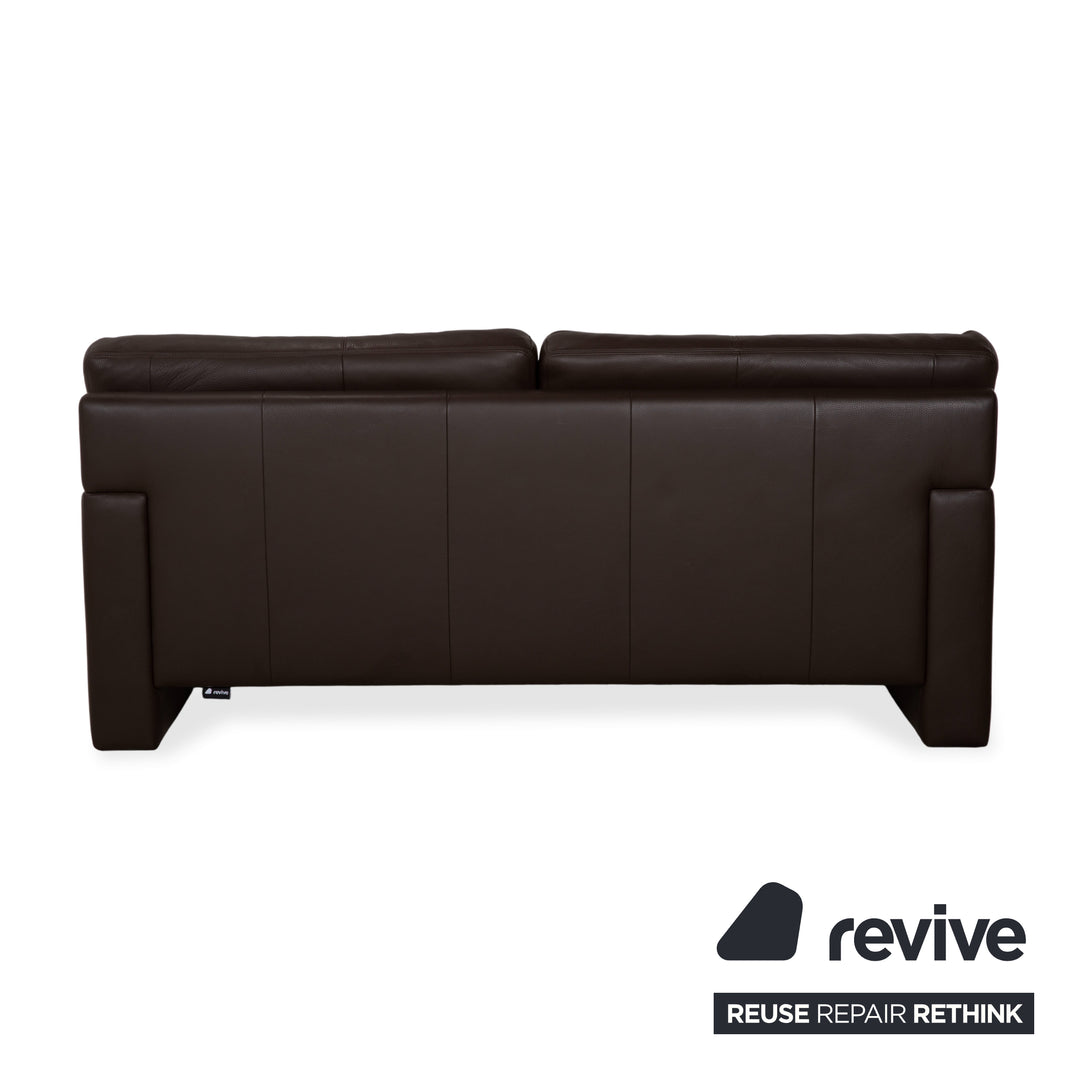 Erpo CL 100 Leather Two-Seater Brown Sofa Couch