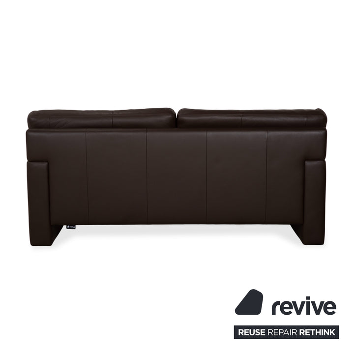 Erpo CL 100 Leather Two-Seater Brown Sofa Couch