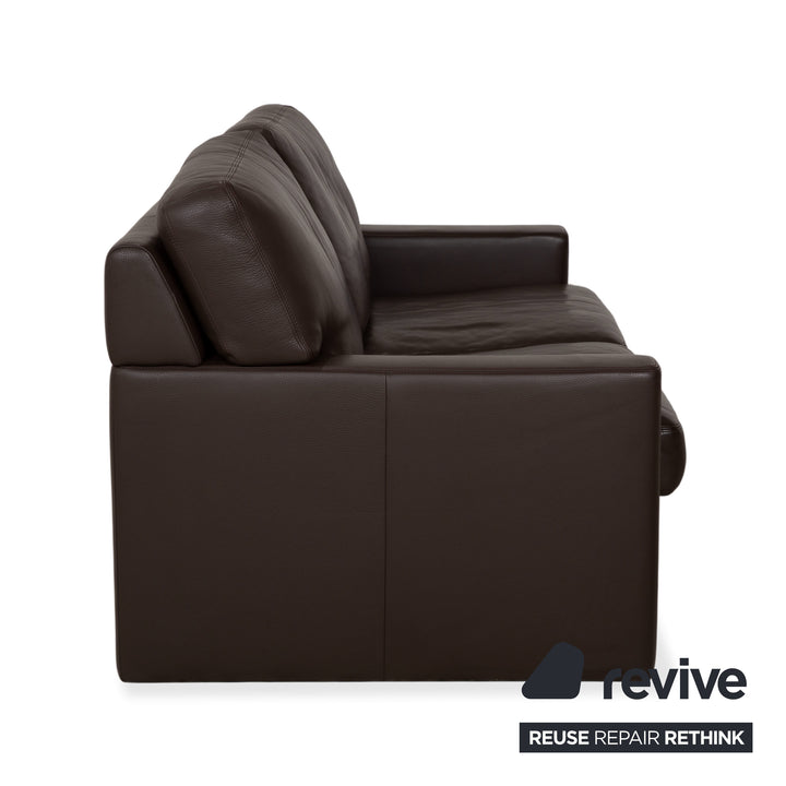 Erpo CL 100 Leather Two-Seater Brown Sofa Couch