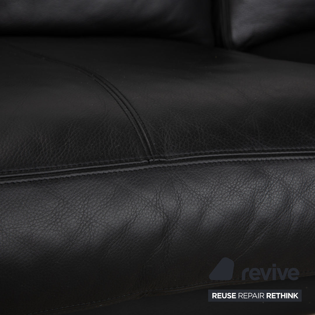 Erpo CL 200 Leder Zweisitzer Schwarz Sofa Couch