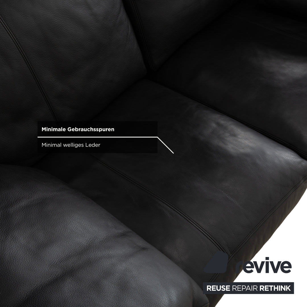 Erpo CL 200 Leder Zweisitzer Schwarz Sofa Couch