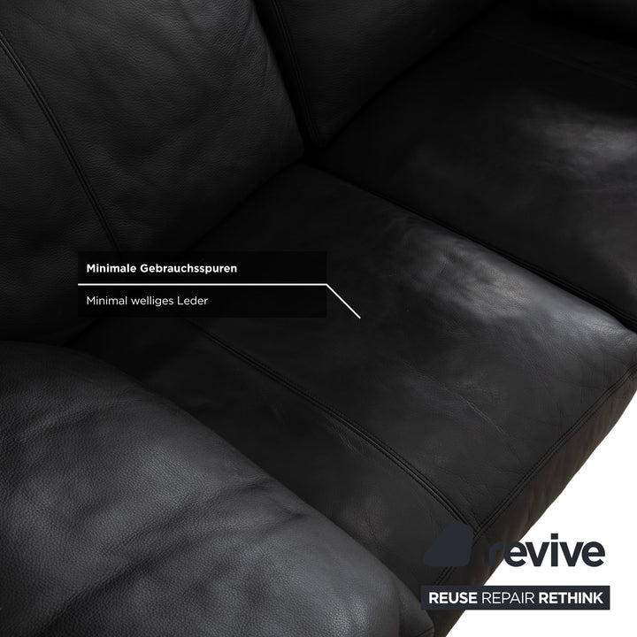 Erpo CL 200 Leder Zweisitzer Schwarz Sofa Couch