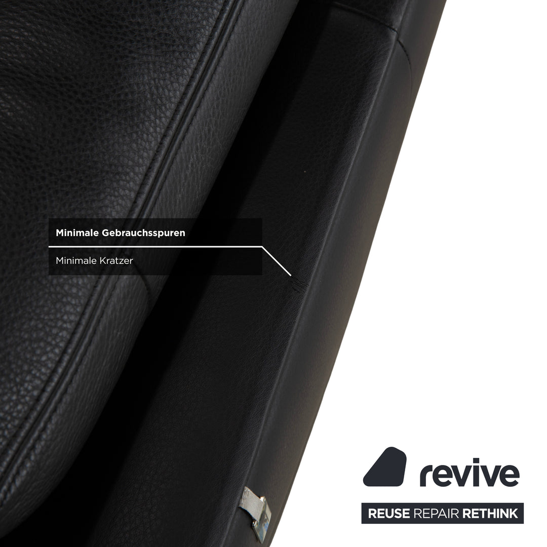 Erpo CL 200 Leder Zweisitzer Schwarz Sofa Couch