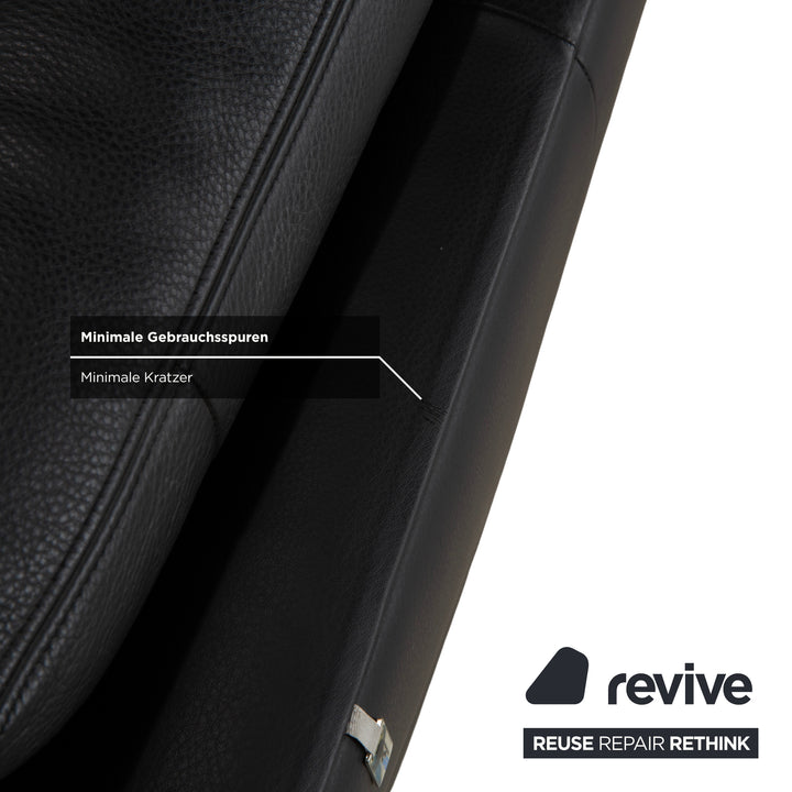 Erpo CL 200 Leder Zweisitzer Schwarz Sofa Couch