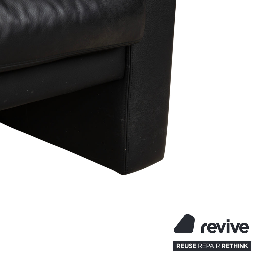 Erpo CL 200 Leder Zweisitzer Schwarz Sofa Couch