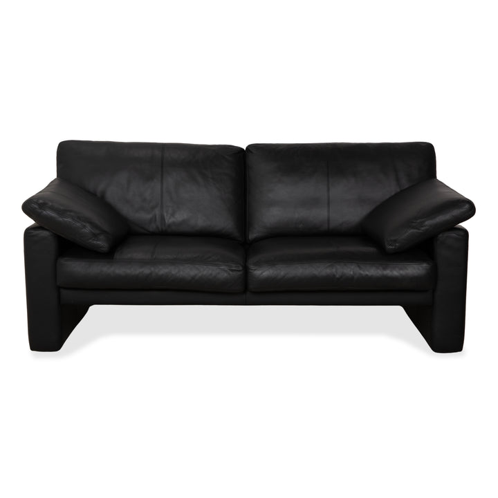 Canapé deux places en cuir noir Erpo CL 200