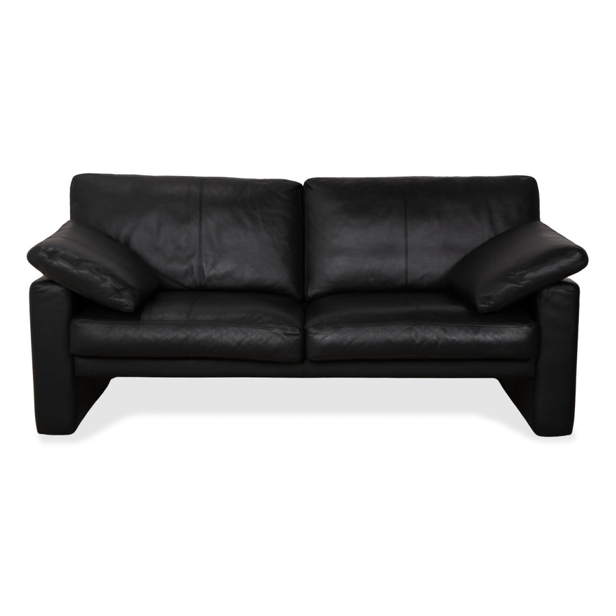 Canapé deux places en cuir noir Erpo CL 200
