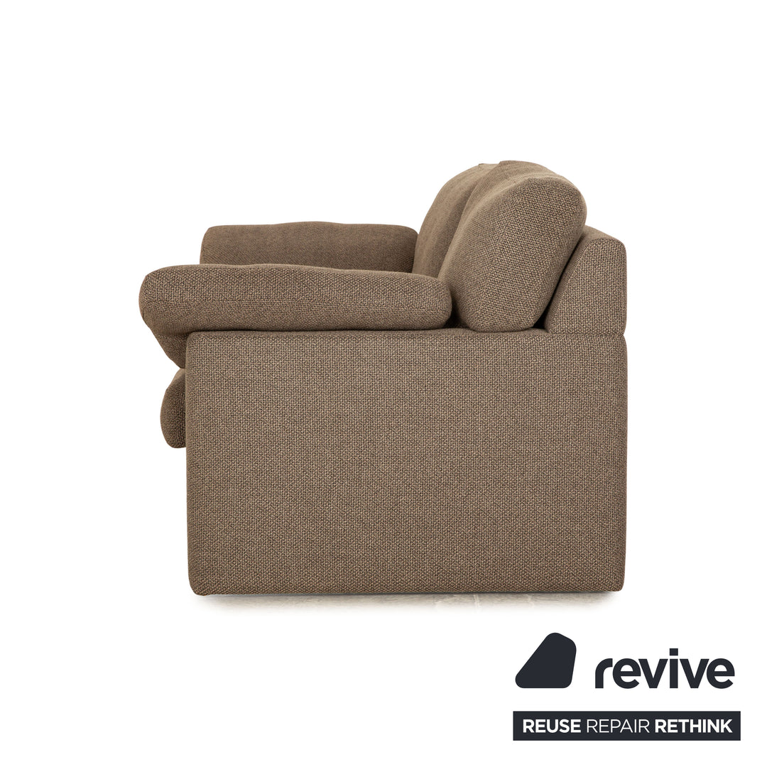 Erpo CL 200 Stoff Sofa Garnitur Grau Braun 2x Zweisitzer Couch