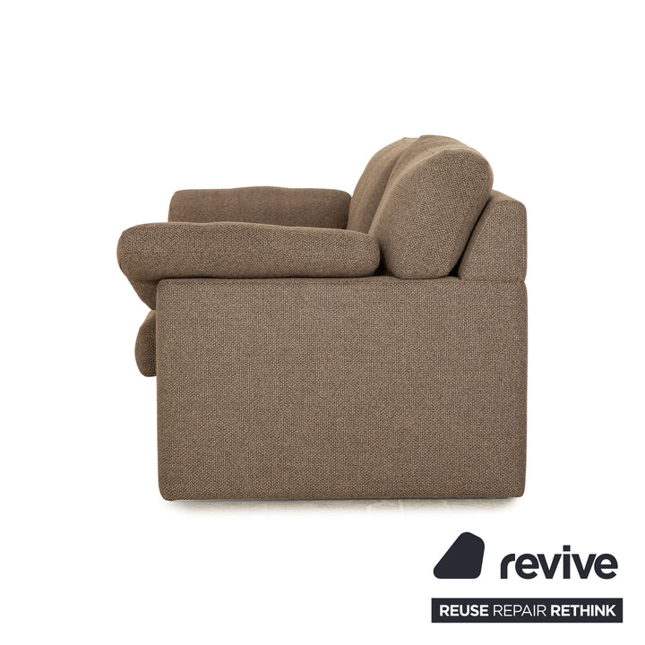 Erpo CL 200 Stoff Sofa Garnitur Grau Braun 2x Zweisitzer Couch