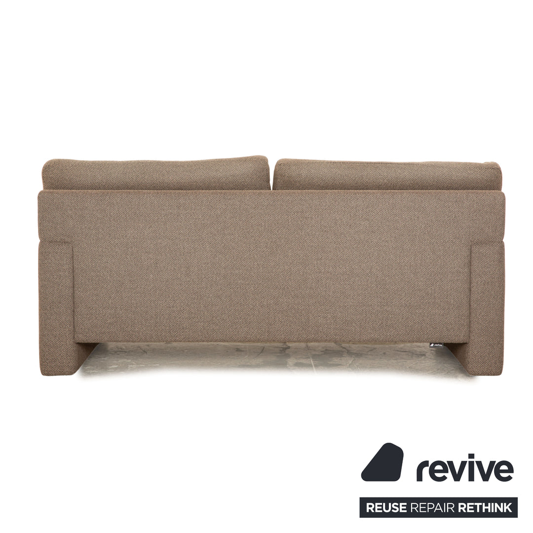 Erpo CL 200 Stoff Sofa Garnitur Grau Braun 2x Zweisitzer Couch