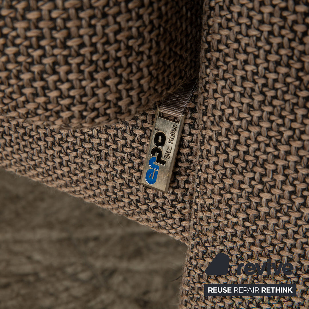 Erpo CL 200 Stoff Sofa Garnitur Grau Braun 2x Zweisitzer Couch