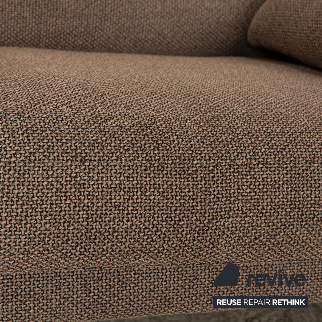 Erpo CL 200 Stoff Sofa Garnitur Grau Braun 2x Zweisitzer Couch