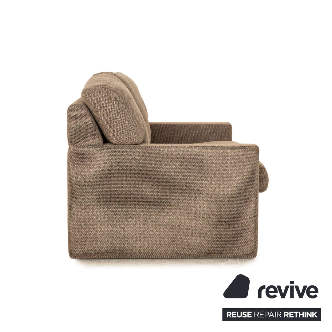 Erpo CL 200 Stoff Sofa Garnitur Grau Braun 2x Zweisitzer Couch