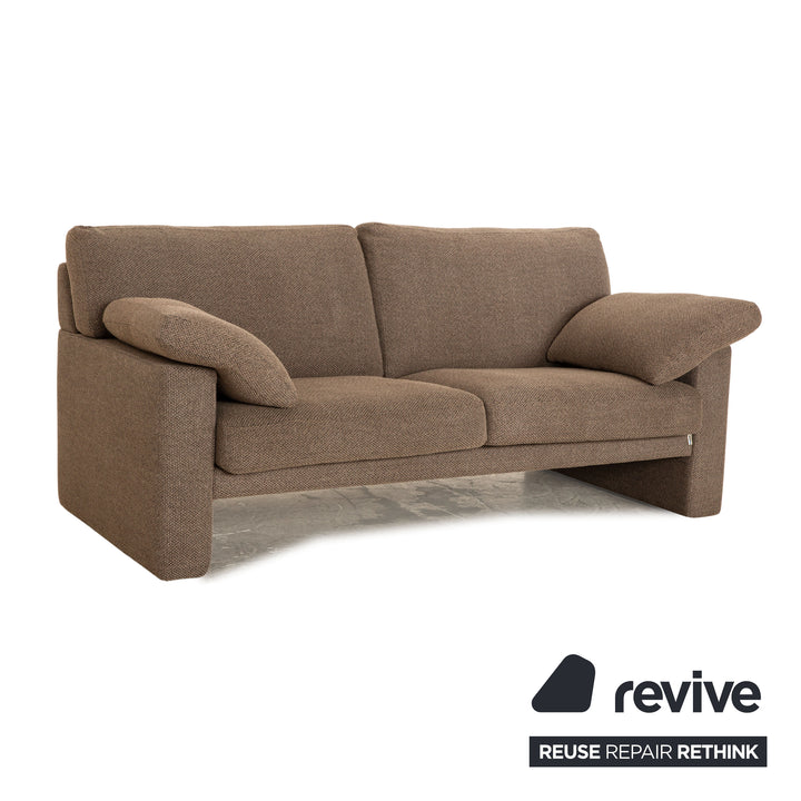 Erpo CL 200 Stoff Sofa Garnitur Grau Braun 2x Zweisitzer Couch