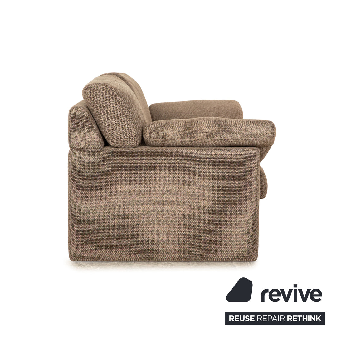 Erpo CL 200 Stoff Sofa Garnitur Grau Braun 2x Zweisitzer Couch